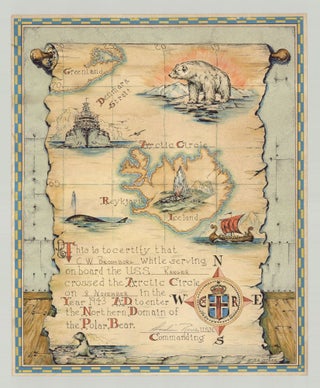 Item #8219 [U.S. Naval Certificate of Passage Into The Arctic Circle.]. R. B. Starr, artist