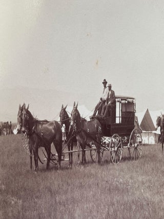 Journey Through the Yellowstone National Park and Northwestern Wyoming 1883. Photographs of party and scenery along the route traveled and copies of the Associated Press dispatches sent whilst en route.