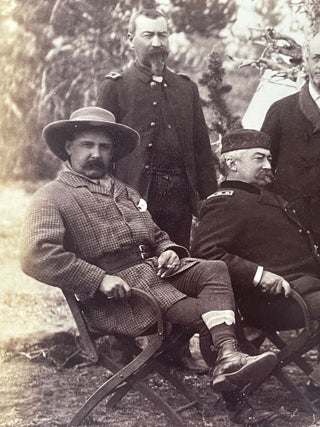 Journey Through the Yellowstone National Park and Northwestern Wyoming 1883. Photographs of party and scenery along the route traveled and copies of the Associated Press dispatches sent whilst en route.