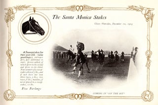 Second Season : Ascot Park : Los Angeles Jockey Club : Open Thursday, November 24th, 1904. To Run until Saturday, April 1st, 1905. The Saratoga of Mid-Winter Racing.