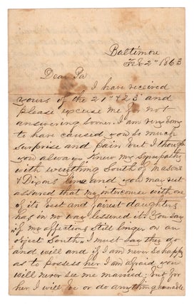 Item #8236 [Autograph letter, signed, by John S. Harrison to his father Samuel T. Harrison on the...