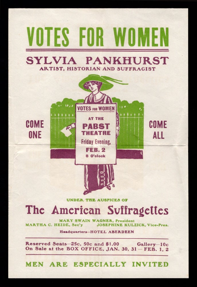 Item #8268 Votes for Women : Sylvia Pankhurst : Artist, Historian and Suffragist.