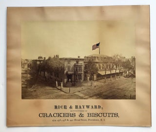 Item #8287 [Albumen photograph of the exterior of Rice & Hayward Manufacturers of Crackers &...