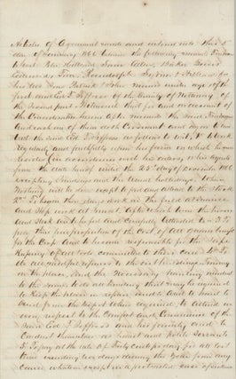 [Freedmen’s contract with Civil War Pardon for their former owner.]