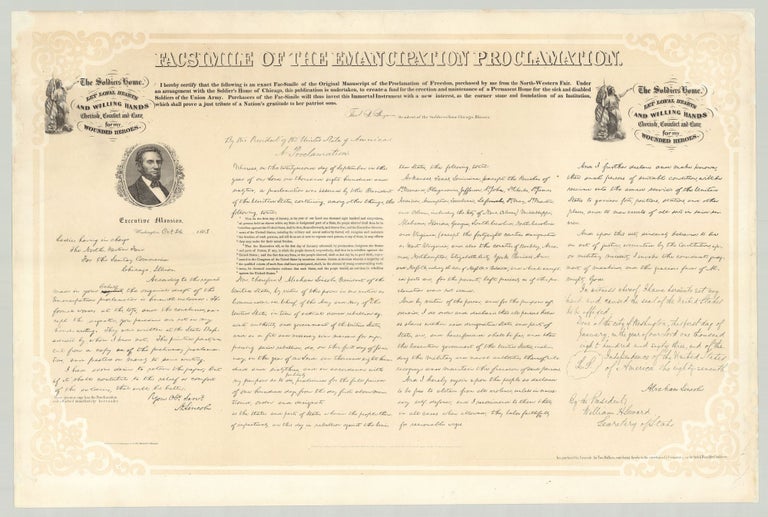 Item #8411 Facsimile of the Emancipation Proclamation. Abraham Lincoln.