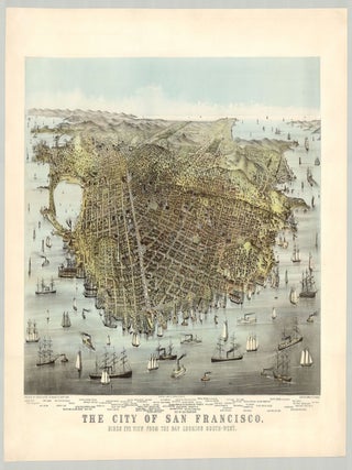 Item #8453 The City of San Francisco. Birds Eye View From the Bay Looking South-West. . ....