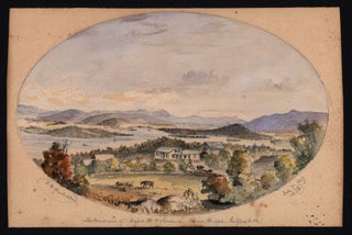 Item #8463 The Residence of Capt. W. A. Sanborn Weirs Bridge Guilford NH. John B. Bachelder