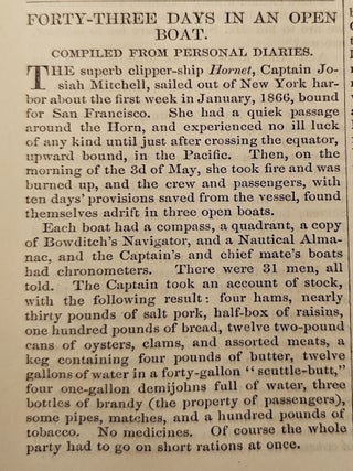 “Forty-Three Days in an Open Boat” in Harper’s New Monthly Magazine. Volume XXXIV.