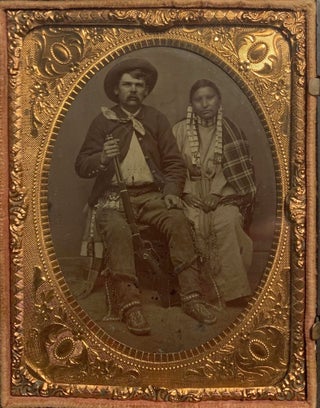 [Photographic portrait of a northern plains couple, being a Native American woman and a Euro-American trader.]