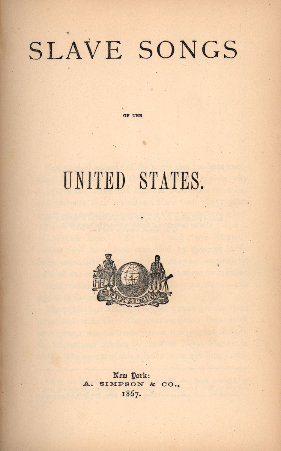 Slave Songs Of The United States | William Francis Allen, Lucy McKim ...