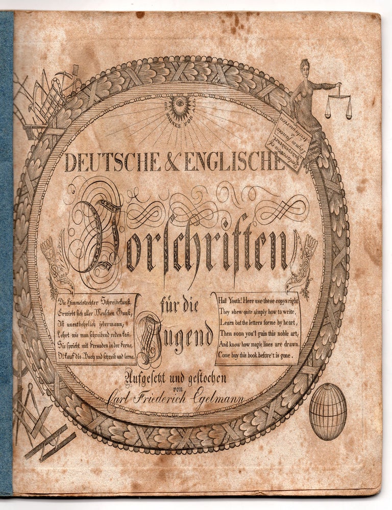 Item #8636 Deutsche & Englische Vorschriften für die Jugend. Carl Friederich Egelmann, comp, engr.