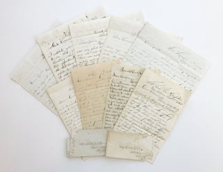 Item #8660 [Lot of nine autograph letters, signed, on Civil War subjects and Kansas during the...
