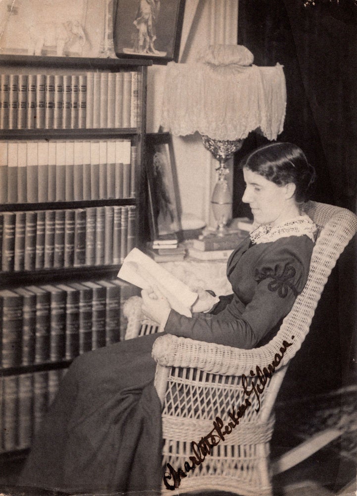 Item #8665 [Photograph of Charlotte Perkins Gilman in Her Study.]