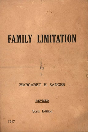 Item #8722 Family Limitation. Margaret H. Sanger