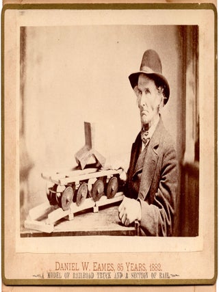 [Eames family genealogical broadside incorporating a cabinet card photograph, apparently as issued, with particular attention to Daniel W. Eames.]