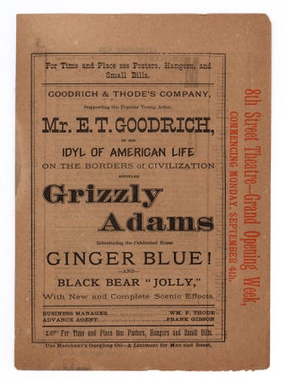 Item #8756 Goodrich & Thode’s Company…Mr. E. T. Goodrich in his Idyl of American...