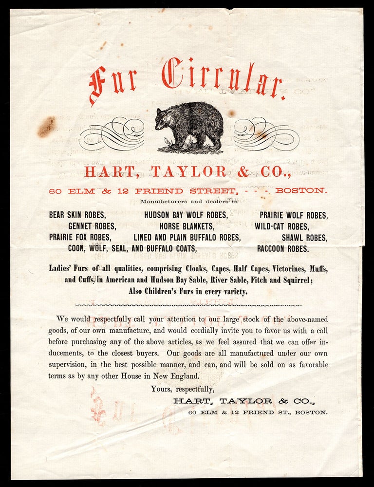 Item #8760 Fur Circular. Taylor Hart, Co.