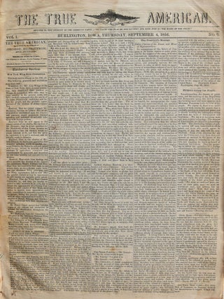 Item #8762 The True American. George Robertson