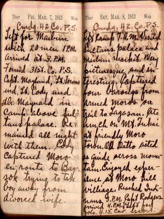 [A U.S. Army officer&rsquo;s diary and assemblage of photographs documenting his experiences during the Moro Rebellion.]
