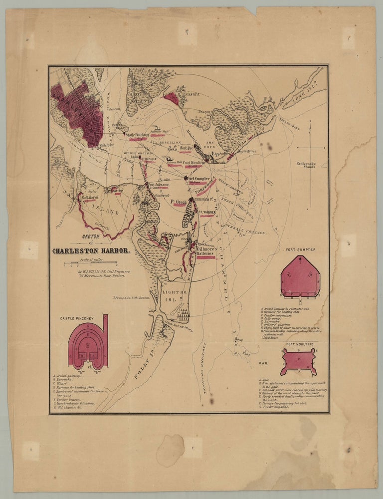 Item #8858 Sketch of Charleston Harbor. W. A. Williams, civil engineer.