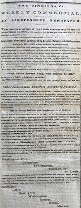 The Cincinnati Commercial. Speeches of the Campaign of 1866 in the States of Ohio, Indiana, and Kentucky. The Most Remarkable Speeches on Both Sides. Reported for the “Cincinnati Commercial” and Printed from the Stereotype Plates of that Journal.
