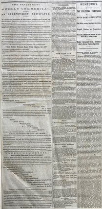 The Cincinnati Commercial. Speeches of the Campaign of 1866 in the States of Ohio, Indiana, and Kentucky. The Most Remarkable Speeches on Both Sides. Reported for the “Cincinnati Commercial” and Printed from the Stereotype Plates of that Journal.