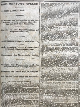 The Cincinnati Commercial. Speeches of the Campaign of 1866 in the States of Ohio, Indiana, and Kentucky. The Most Remarkable Speeches on Both Sides. Reported for the &ldquo;Cincinnati Commercial&rdquo; and Printed from the Stereotype Plates of that Journal.