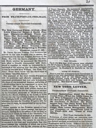 The Cincinnati Commercial. Speeches of the Campaign of 1866 in the States of Ohio, Indiana, and Kentucky. The Most Remarkable Speeches on Both Sides. Reported for the &ldquo;Cincinnati Commercial&rdquo; and Printed from the Stereotype Plates of that Journal.