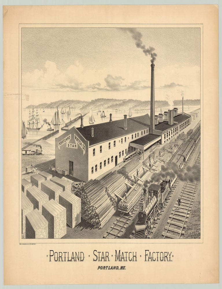 Item #8960 Portland Star Match Factory. Portland, Me.