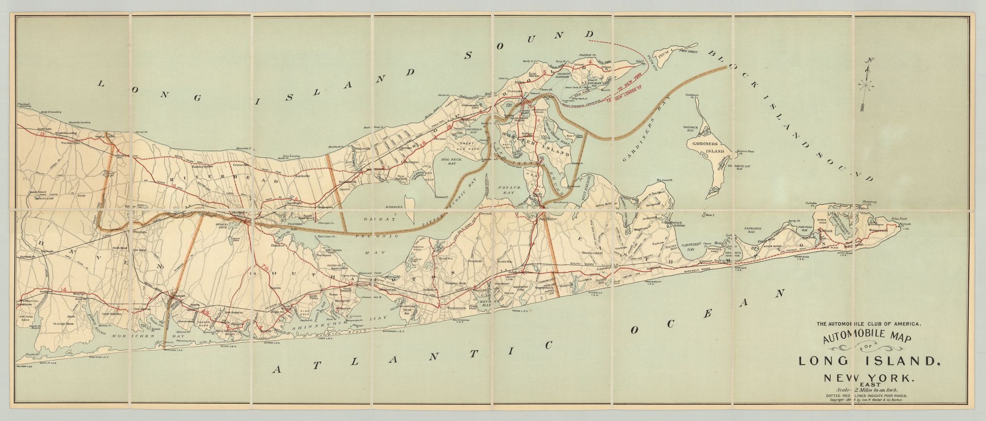 Automobile Map Long Island West. Automobile Map Long Island East | The ...