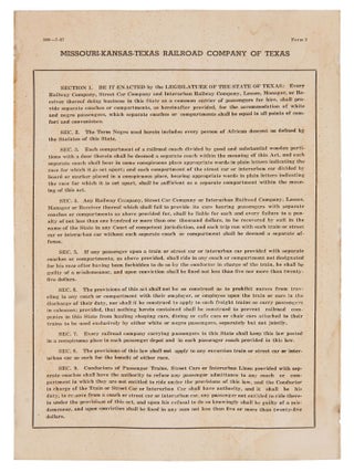 Item #8969 Missouri-Kansas Texas Railroad Company of Texas. Section 1. Be it enacted by the...