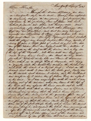 Item #9080 [Autograph letter, signed, recounting a stagecoach accident on the way to New York...