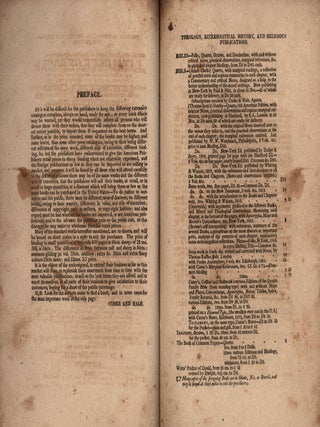 A Catalogue of Books Offered to the Public on the Most Accommodating Terms…Under the Firm of Cooke & Hale at Their Book-Store…