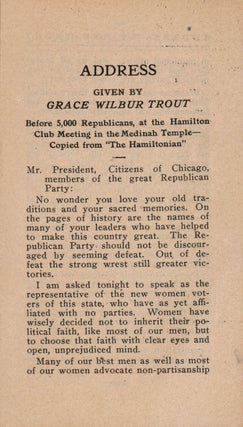 Equal Suffrage in its Relation to Political Parties.