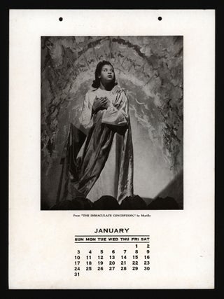 Item #9172 Twelve Reproductions From The Living Madonnas In Art Series. [Calendar for the year 1943