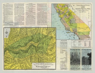 Yosemite Wawona Route Via Mariposa Big Trees, Inspiration Point and Glacier Point. Yosemite Stage and Turnpike Company Map of Yosemite National Park California, Showing the Stage Route via the Mariposa Big Tree Grove, Wawona, Inspiration Point and Glacier Point.