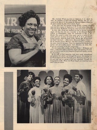 Clara Ward and the Famous Ward Singers.