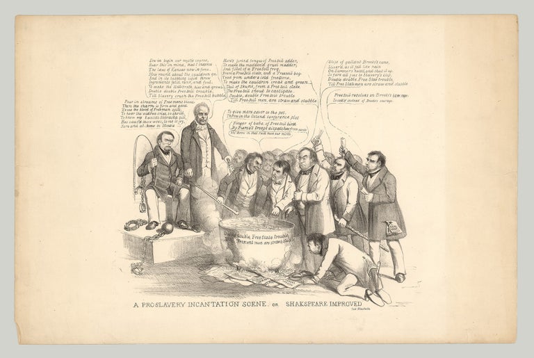 Item #9444 A Proslavery Incantation Scene or Shakspeare Improved. See Macbeth. David Claypoole Johnston.