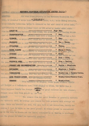 Report on Pine Creek (N.G.E. Ltd.), Atlin Mining Division.