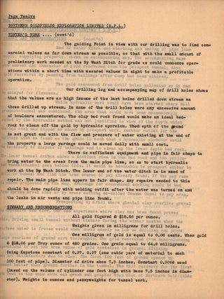 Report on Pine Creek (N.G.E. Ltd.), Atlin Mining Division.