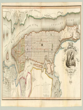 Item #9633 Map of the City and County of New York With the Adjacent Country. David Burr