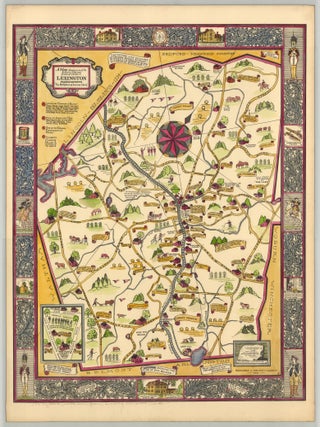 Item #9691 A map showing some of the historic sites and places of interest in Lexington,...