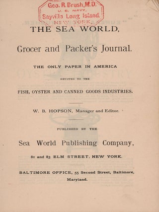 An Essay on the Oyster Industry of the United States.