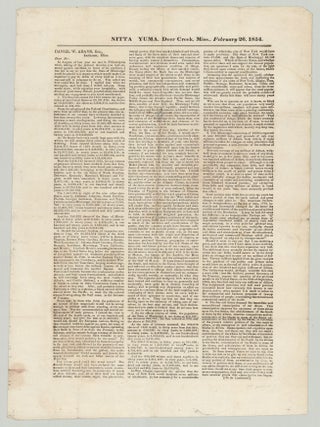 Item #9702 [Broadside printing of a letter of a slavery advocate in Mississippi