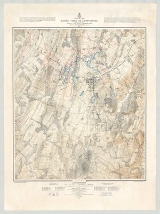 Item #9770 Map of the Battle Field of Gettysburg…First Day’s Battle…Second Day’s...