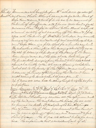 Journal of Travel &c. Commenced August 18th 1867 on sailing from Baltimore Md. for San Francisco California. [Medical officer&rsquo;s journal of a voyage aboard the U.S. Revenue Cutter Reliance from Baltimore to San Francisco, and from thence to aboard the SS California to Alaska].