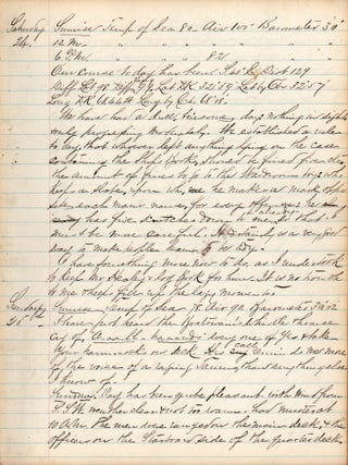 Journal of Travel &c. Commenced August 18th 1867 on sailing from Baltimore Md. for San Francisco California. [Medical officer&rsquo;s journal of a voyage aboard the U.S. Revenue Cutter Reliance from Baltimore to San Francisco, and from thence to aboard the SS California to Alaska].