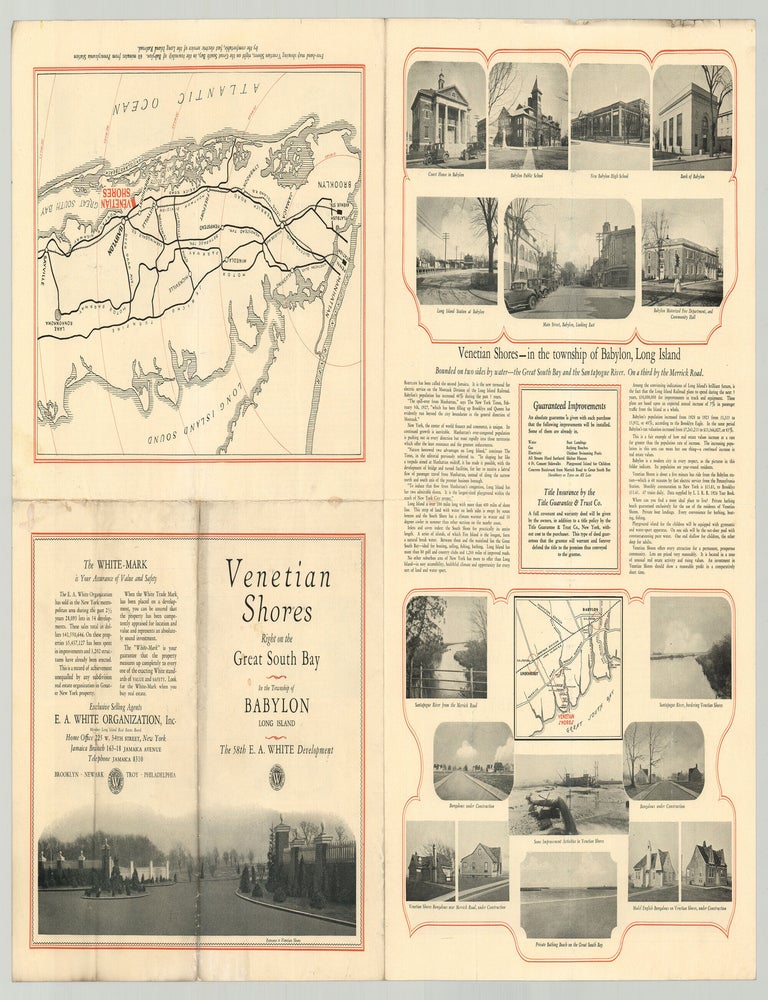 Item #9835 Venetian Shores Right on the Great South Bay In the Township of Babylon Long Island. The 58th E. A. White Development.