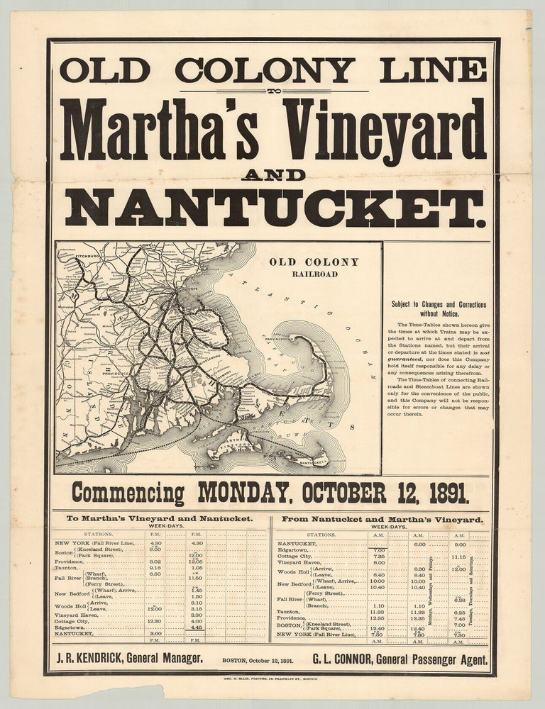 Item #9872 Old Colony Line to Martha’s Vineyard and Nantucket.