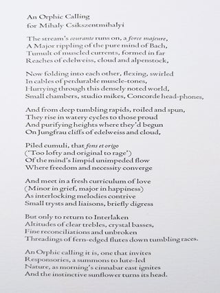 The Gehenna Florilegium : Poems by Anthony Hecht : Woodcuts by Leonard Baskin.